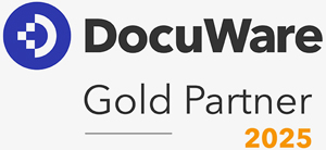 Logo DocuWare Gold Partner 2025